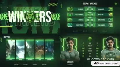 Esport Broadcast Package Premiere Pro template preview