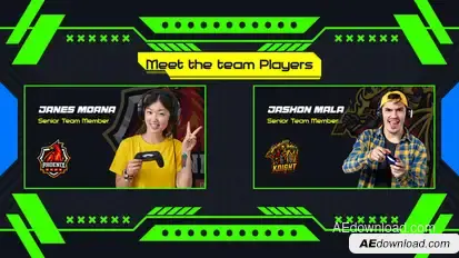 ESports Broadcast Slides Promo MOGRT Premiere Pro template preview