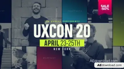 Event Promo // UXConference Video Displays template preview