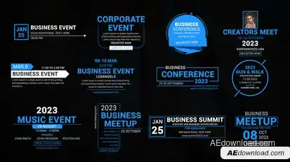 Event Titles Premiere Pro template preview