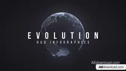 Evolution HUD Infographic Video Displays template preview