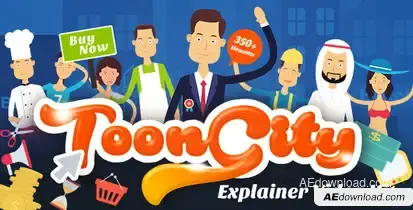 Explainer Video ToolKit | ToonCity Video Displays template preview
