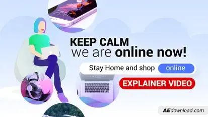 Explainer Video | We are online. Video Displays template preview
