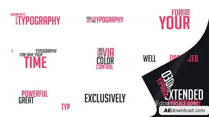 Extended Typography Video Displays template preview