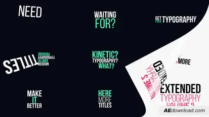 Extended Typography Vol.2 Video Displays template preview