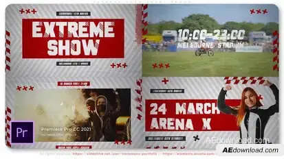 Extreme Show Event Promo Premiere Pro template preview