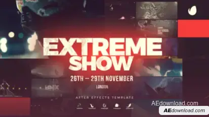 Extreme Show // Sport Event Promo Video Displays template preview