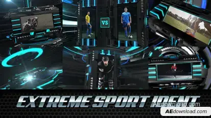 Extreme Sport Ident - Broadcast Package Video Displays template preview