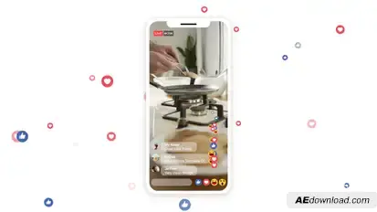 Facebook Live Stream Video Displays template preview