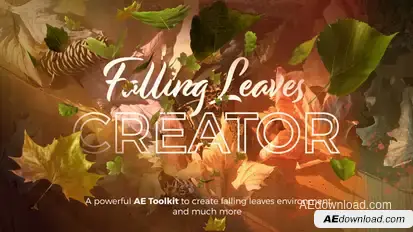 Falling Leaves Creator Video Displays template preview