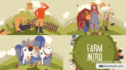 Farm Intro Premiere Pro template preview