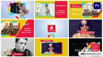 Fashion Broadcast Package Premiere Pro template preview