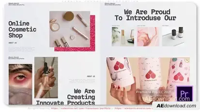 Fashion Cosmetics Promotion Premiere Pro template preview