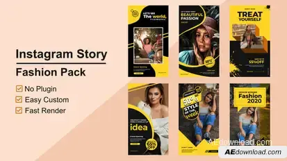 Fashion Instagram Stories V05 Video Displays template preview