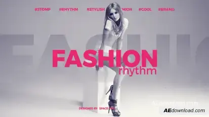 Fashion Rhythm Intro Video Displays template preview