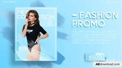 Fashion Slides Video Displays template preview