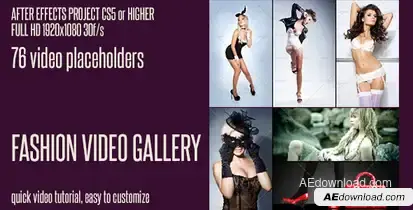 Fashion Video Gallery Video Displays template preview