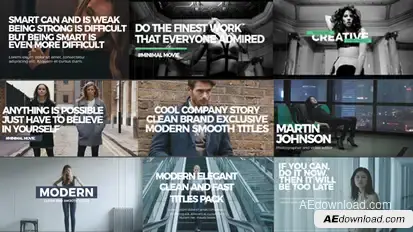 Fast Clean Titles Video Displays template preview