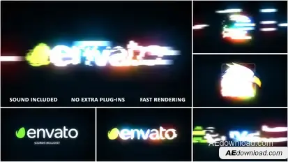 Fast Light Logo Reveal Video Displays template preview
