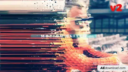 Fast Motion Glitch Slideshow Video Displays template preview