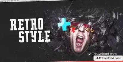 Fast Retro Style Opener Video Displays template preview