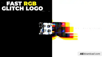 Fast Rgb Glitch Logo Video Displays template preview