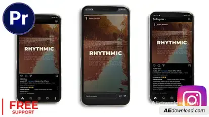 Fast Rhythmic Typography Instagram MOGRT Premiere Pro template preview