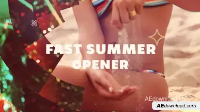 Fast Summer Opener Video Displays template preview