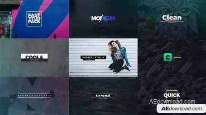 Fast Titles Video Displays template preview