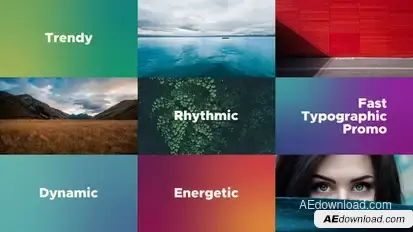Fast Typographic Promo Video Displays template preview