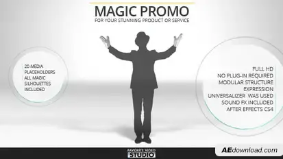 Favorite Magic Promo Video Displays template preview