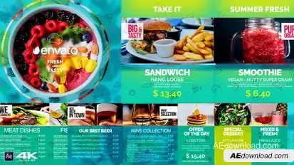 Favorite Restaurant Display v2 Video Displays template preview