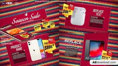 Favorite Season Sales v2.1 Video Displays template preview
