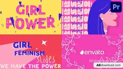 Feminism Typography Scenes for Premiere Pro Premiere Pro template preview