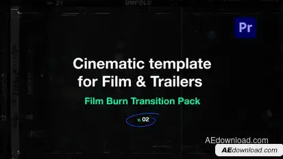 Film Burn Transition Pack 02 Premiere Pro template preview