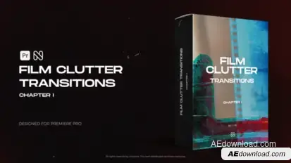 Film Clutter Transitions for Premiere Pro Premiere Pro template preview