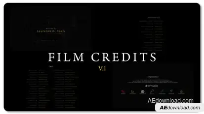 Film Credits V1 Premiere Pro template preview