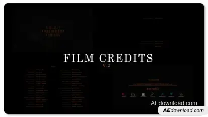 Film Credits V2 Premiere Pro template preview