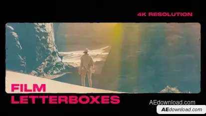Film Letterbox Overlays Premiere Pro template preview