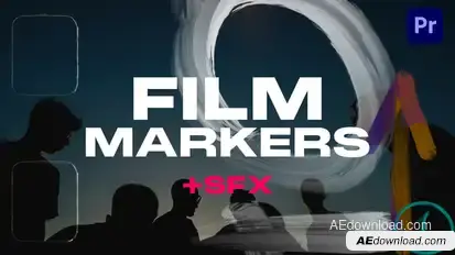 Film Mark Overlays Premiere Pro template preview