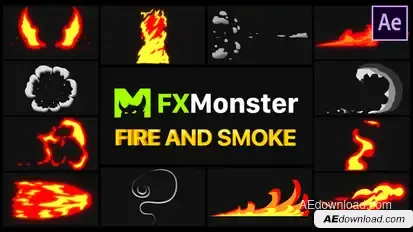 Fire And Smoke Elements | After Effects Video Displays template preview