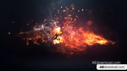 Fire Logo Intro Video Displays template preview