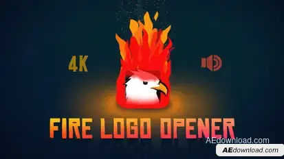 Fire Logo Opener Video Displays template preview