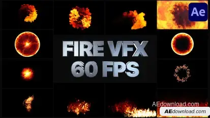 Fire VFX | After Effects Video Displays template preview