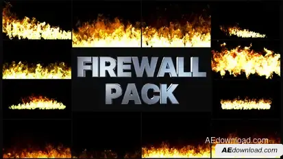 Fire Walls Pack | After Effects Video Displays template preview