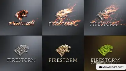 Flame & Metal / Fire Logo Reveal Video Displays template preview