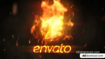 Flame Logo Reveal Video Displays template preview