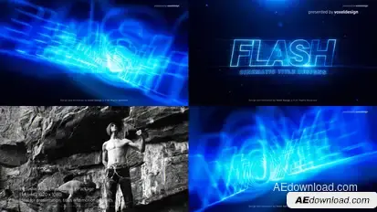 FLASH Cinematic Title Video Displays template preview