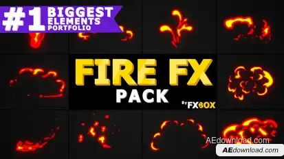 Flash FX Flame Elements | After Effects Video Displays template preview
