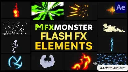 Flash FX Pack 06 | After Effects Video Displays template preview